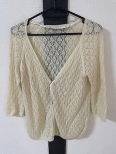 ZARA KNIT ザラニット 透かし編み Vネックカーディガンのサムネイル
