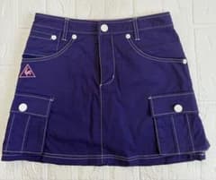 le coq sportif GOLFレディース スカート風ショートパンツ紫7号のサムネイル