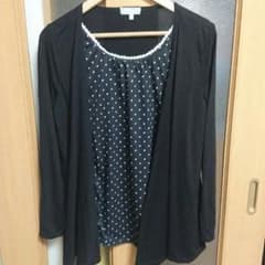 長袖授乳服 重ね着風 Lサイズのサムネイル