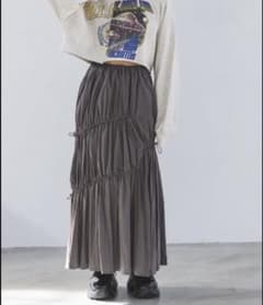 PAGEBOY アシメ ティアード スカート　ドロストのサムネイル