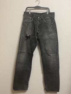 90s USA製 Levi's 501 ブラックデニム W32 雰囲気系 ボロのサムネイル