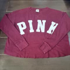 PINK ワッフル生地 スウェット ボルドーのサムネイル