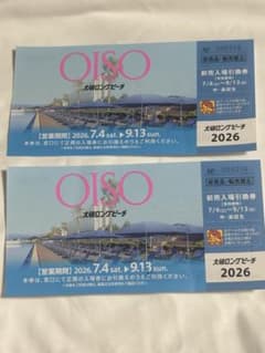 大磯ロングビーチ 前売入場引換券 2026 中高生用 2枚のサムネイル