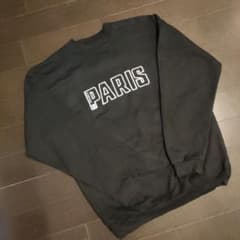 n*a様 PARIS スウェット ブラック 古着 アメカジ USA古着 Lのサムネイル