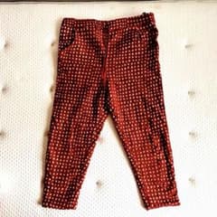 インド綿100% ボトムス ズボン 赤 ドット柄　マライカのサムネイル