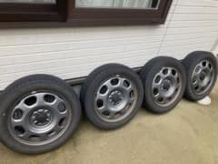 【送料込】ハスラー　純正スチールホイールタイヤ4本セットのサムネイル