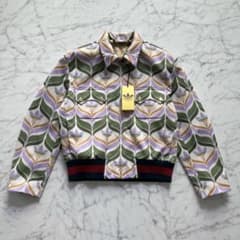 国内正規品】新品 GUCCI×adidas トレフォイルプリント ブルゾン44