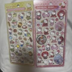ボンボンドロップシール　和柄　ハローキティ　着物　和スイーツのサムネイル