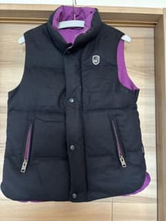 PEARLY GATES 2WAY リバーシブル ジャケット 黒、紫　ベスト パーリーゲーツレディースダウンベスト 黒 紫 1 - メルカリ