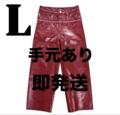 goar.archive 赤クロコレザーパンツ goar. archive クロコレザーパンツ - メルカリ