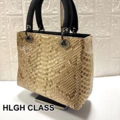 HIGH-CLASS ハイクラス パイソン レザーハンドバッグ 蛇 - メルカリ