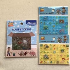 セリア　トイストーリー　フレークシール　ブロックデコシール　3枚セット