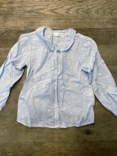 ZARA 水色ドット柄 長袖シャツ 110cmのサムネイル