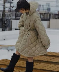 TAION × WILLFULLYダウンコート ベージュM バッグマフラーセット 
