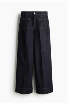 H&M ワイドハイデニム ダークデニムブルー 今期 32インチ 美品のサムネイル
