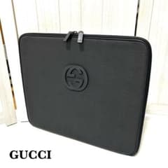 美品 GUCCIグッチ インターロッキングG タブレットケース クラッチ