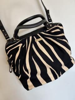 【美品】Kate Spade ゼブラ柄 ハンドバッグ 中型のサムネイル
