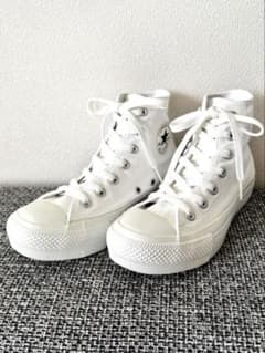 CONVERSE ALL STAR ホワイト ハイカット厚底　23.5cmのサムネイル