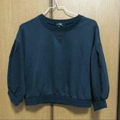 袖シースルー トップス 黒のサムネイル