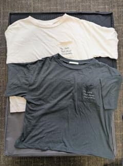 半袖 ポケット付きTシャツセット（グレー・オフホワイト）のサムネイル