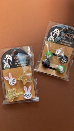 新品　めがねうさぎ　ヘアゴム　2個セットのサムネイル