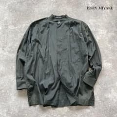 90s HaaT イッセイミヤケ　ビンテージ長袖ストライプシャツ　バイカラー ISSEYMIYAKE / イッセイミヤケ】ヴィンテージ ストライプシャツ - メルカリ