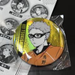 新品未使用 ハイキュー 月島蛍 烏野 ジャンプ シャイニー 缶バッジ