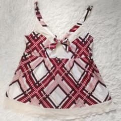 Burberry ノースリーブ ノバチェックリボン バーバリーブルーレーベル ノースリーブ ノバチェック サイドリボン 38