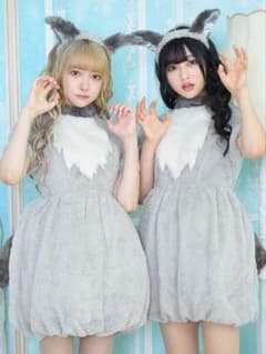 クリアストーン ふわもこアニマル グレーウルフ コスプレのサムネイル