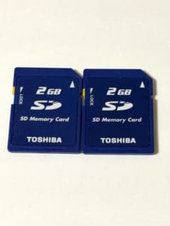 TOSHIBA SDメモリーカード 2GB 2枚セットのサムネイル