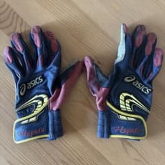 アシックス asics バッティング手袋 阪神タイガース プロ野球選手支給