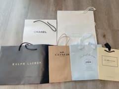 ショップ袋セット（Ralph Lauren, Chanel, Coachなど）のサムネイル