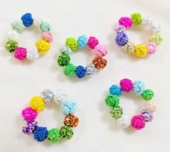 【50個】水引 玉結び あわじ玉 パーツ ミックスカラー ハンドメイド　素材のサムネイル