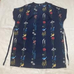 marble SUD 半袖 刺繍 ワンピース ネイビー - メルカリ