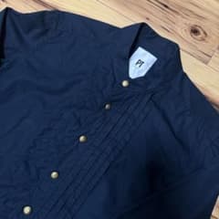PT TORINO ピンタック バンドカラーシャツ 39 ネイビーのサムネイル