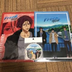 Free! 岩美町限定 クリアファイル、ステッカー(松岡凛、七瀬遙、橘真琴)のサムネイル