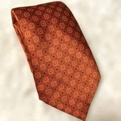 10回程度使用] ブリオーニ ネクタイ オレンジ系 幾何学模様 - メルカリ