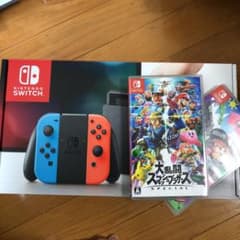 Nintendo Switch 本体+スマブラSP+スプラ2 セットのサムネイル