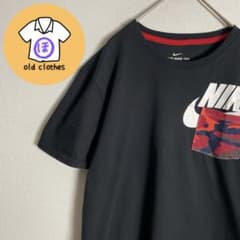 NIKE】 ナイキ Tシャツ 半袖 ブラック カモ柄 胸ポケ 古着 シンプル 