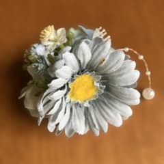 ハンドメイド 浴衣用ヘアクリップ ブルー系のサムネイル
