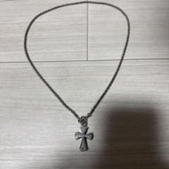 シルバー 925 パドークロス ネックレス 側面アラベスク唐草彫刻のサムネイル