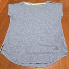 adidas 幾何学模様 Tシャツ 青のサムネイル