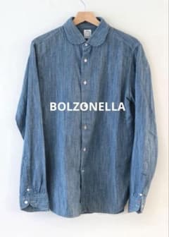【値下げ】ボルゾネッラ BOLZONELLA コットン ラウンドカラー シャツのサムネイル