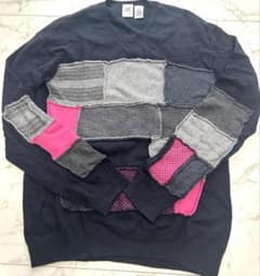 A|X ARMANI EXCHANGE パッチワーク ニット セーターのサムネイル