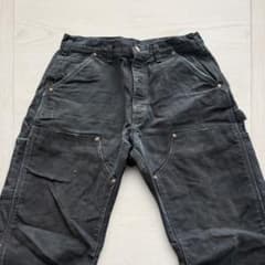 Carhartt ブラックダブルニー W32 裏地チェック#158 - メルカリ