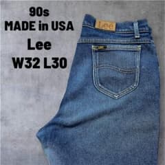 90s USA製 Lee コットンポリデニム 実寸W32 L30