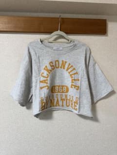 PAGEBOY ロゴプリント 半袖Tシャツ グレーのサムネイル