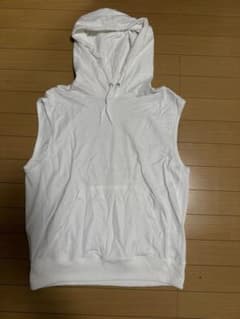 ノースリーブ パーカー ホワイト Mサイズのサムネイル