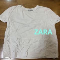 ZARA カットソー 半袖 ホワイト Sサイズのサムネイル