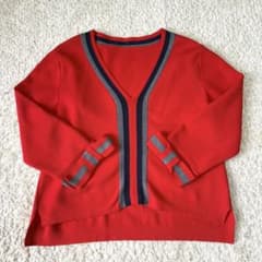 グレースコンチネンタル 配色ラインニットトップ 袖リボン 戸田恵梨香